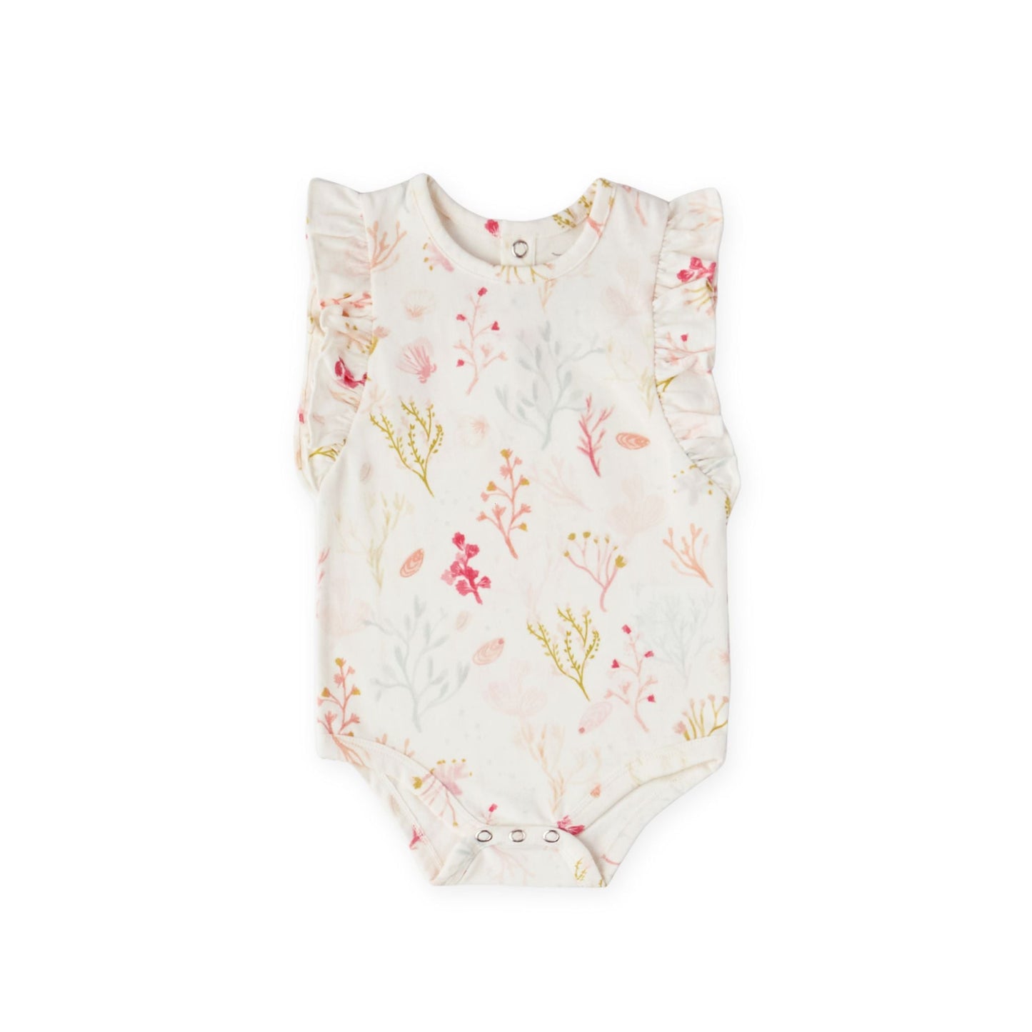 Short Sleeve Flutter One-Piece - Sea Blossom