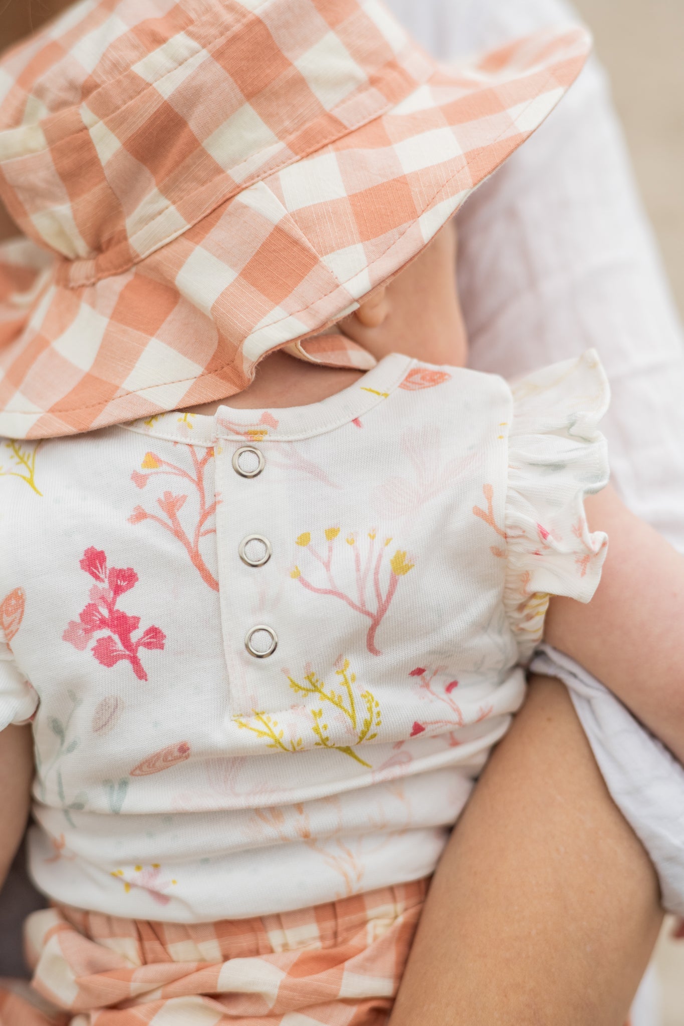Short Sleeve Flutter One-Piece - Sea Blossom
