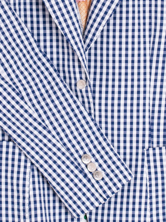 Gingham Jacket - Blue & White