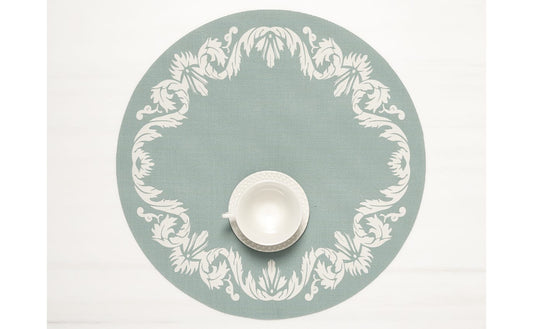 Chilewich - Scroll 15" Round Table Mat - Abalone