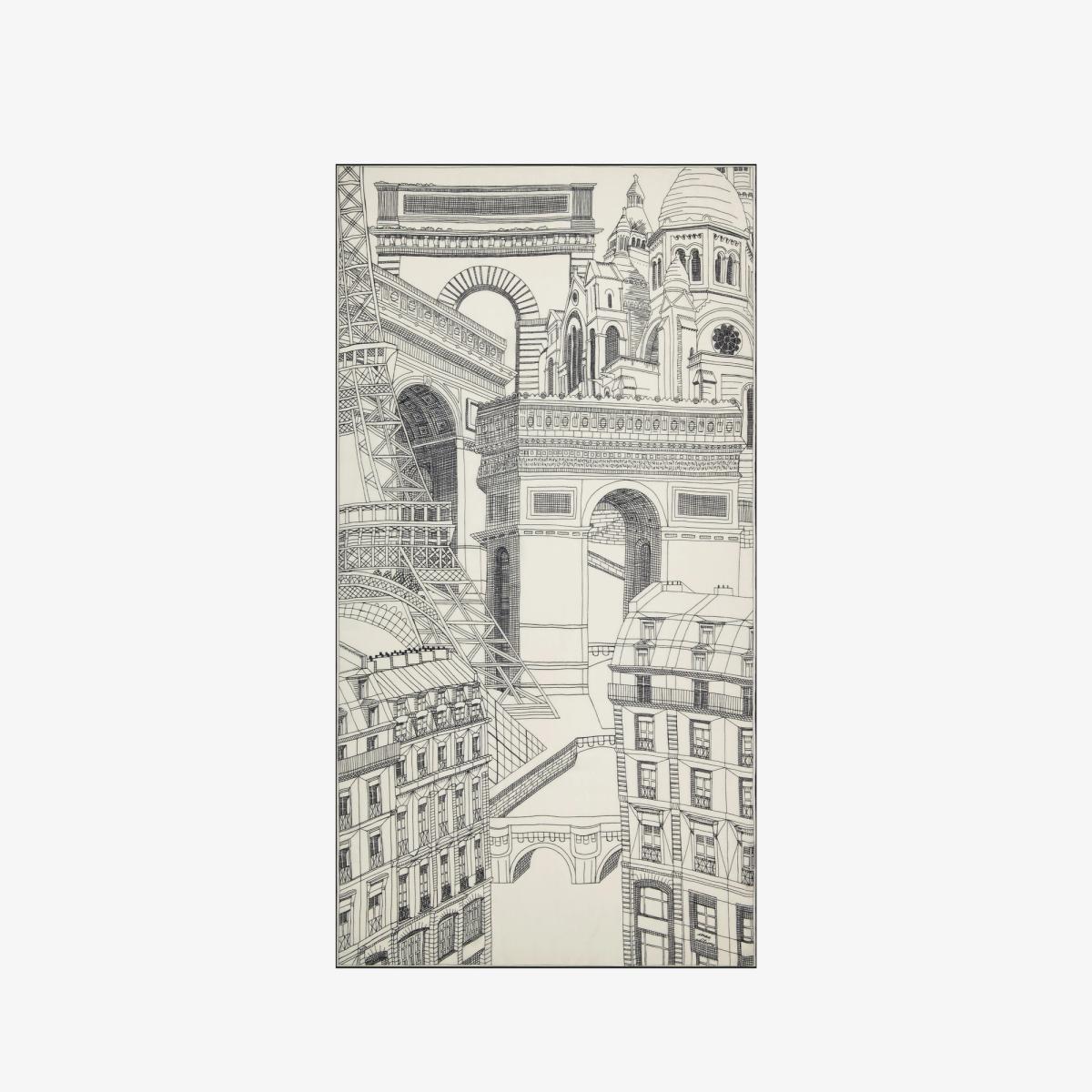 Paris Scarf - White, 100 x 190 cm