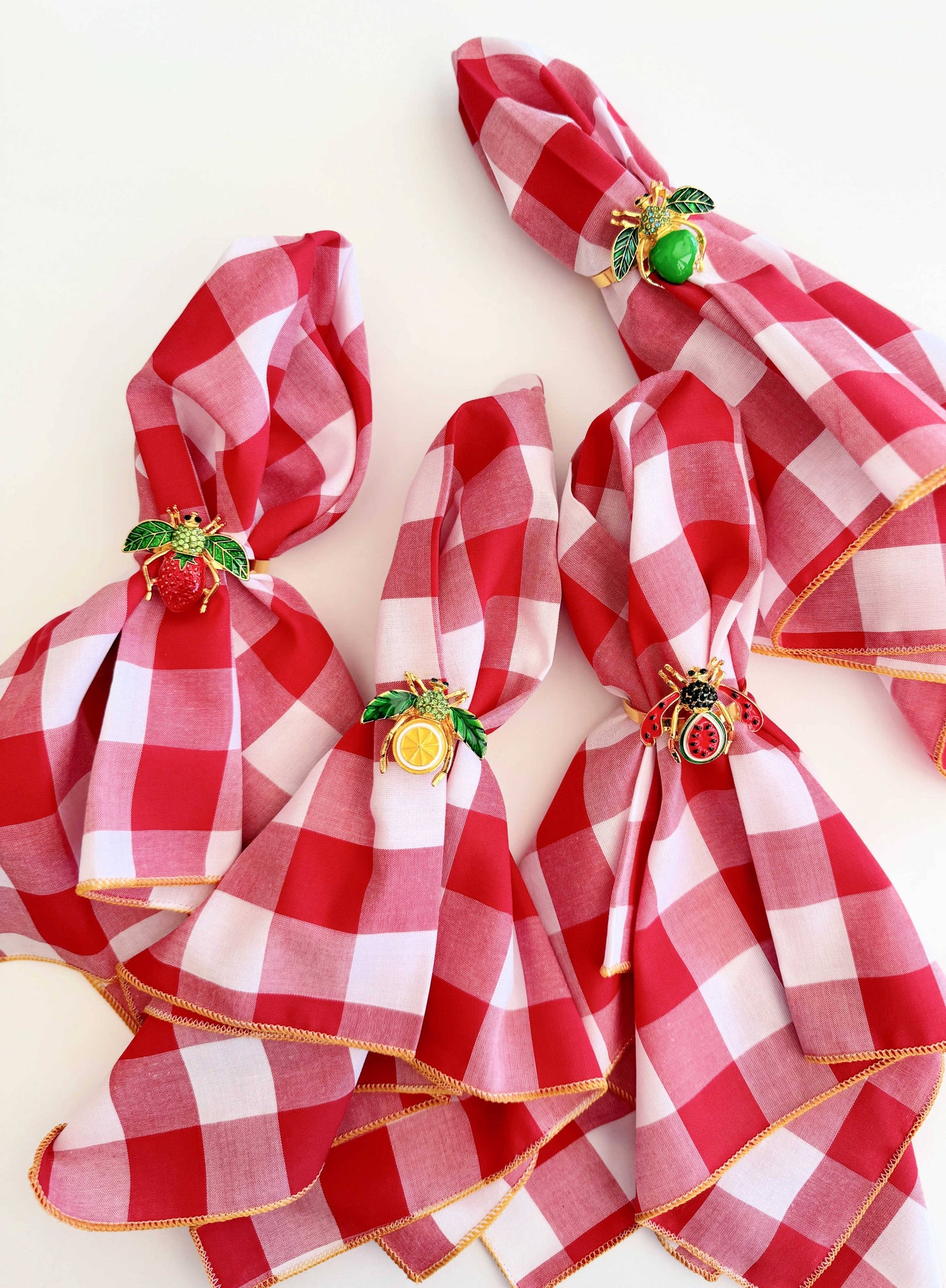 Napkin Rings - Fruit Fly - Set of 4