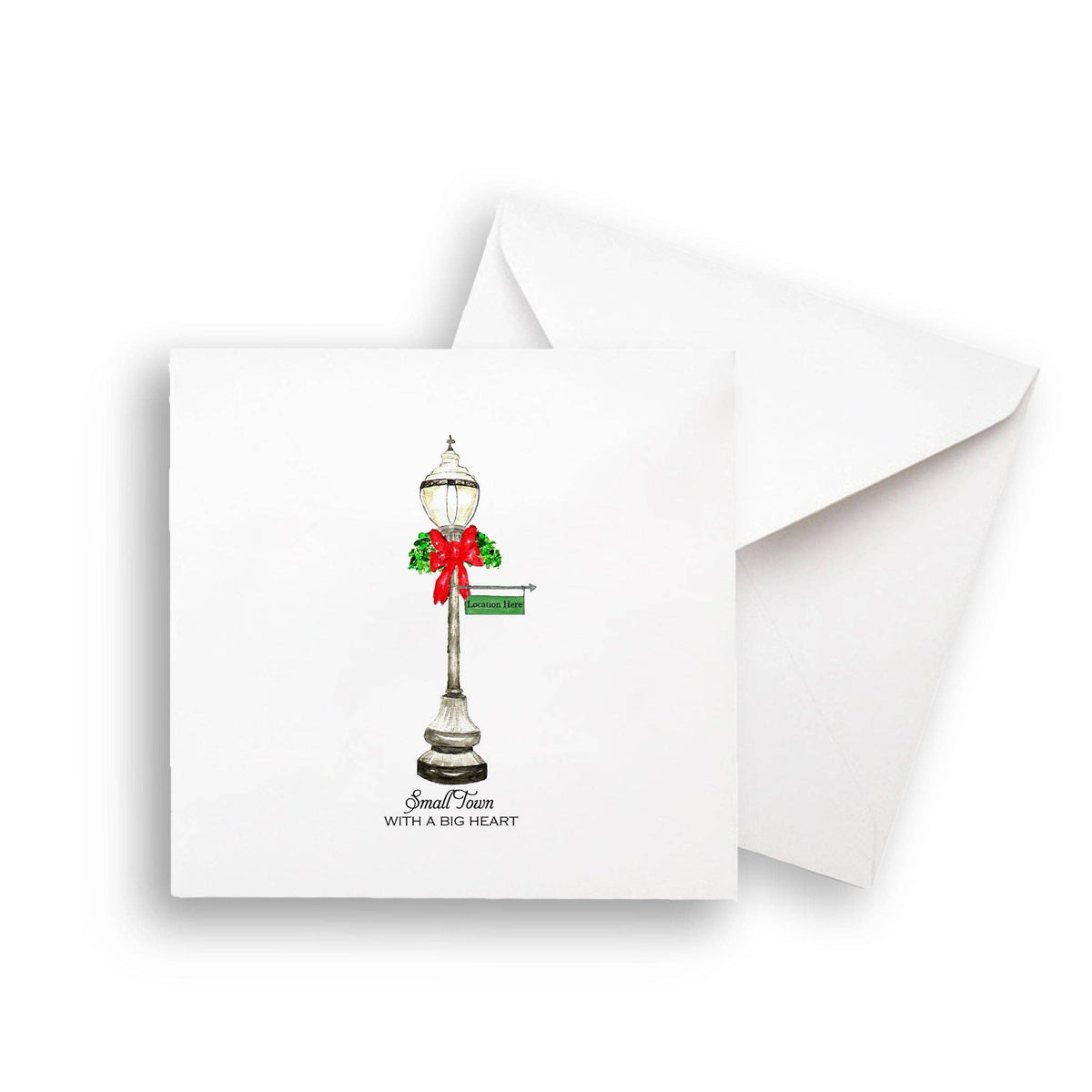 Hand Towel - Chargin Falls - Christmas Street Light - Natural