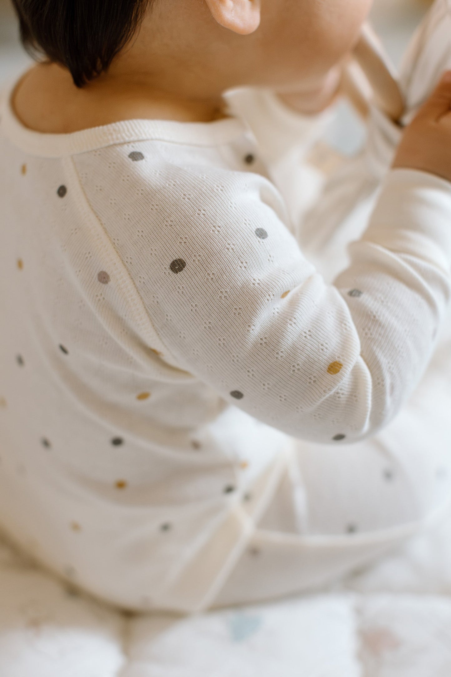 Pointelle Sleeper - Polka Dotty