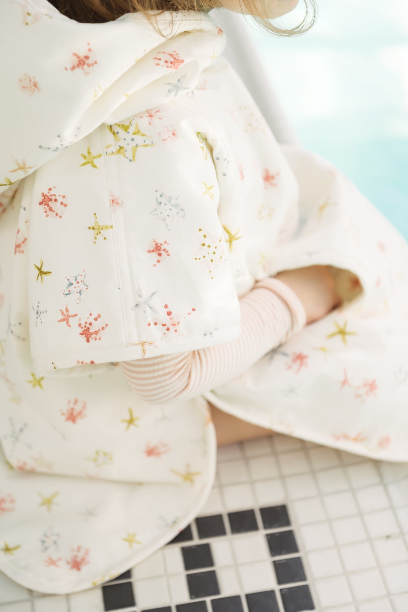 Hooded Poncho Towel - Starfish