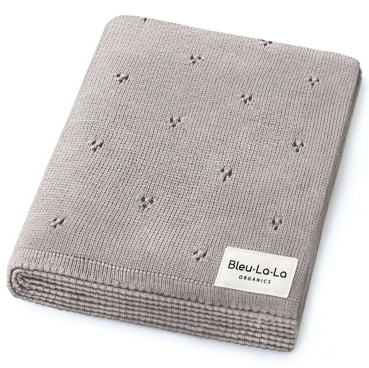100% Organic Cotton Pointelle Swaddle Receiving Baby Blanket: Milk Chocolate