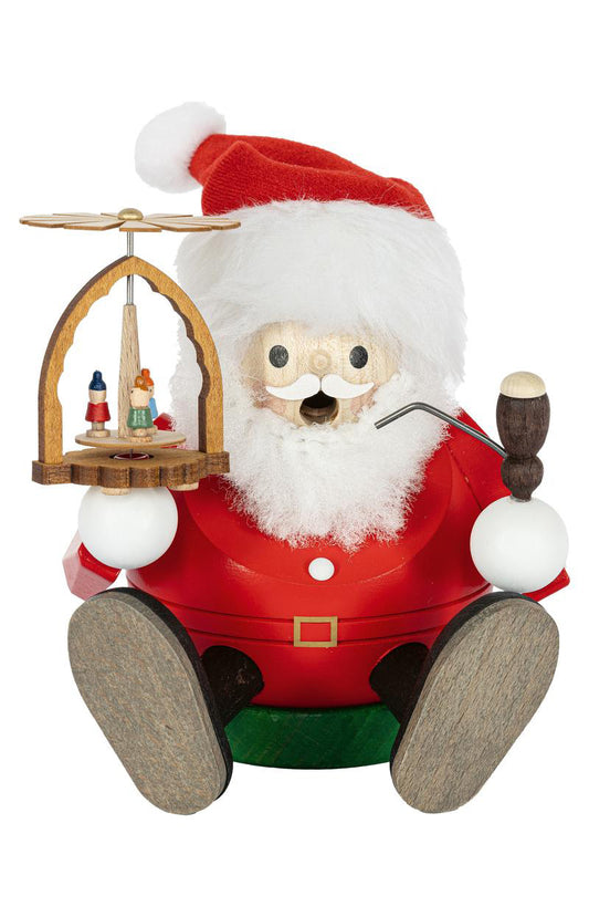 Incense Burner - Sitting Santa Holding Pyramid