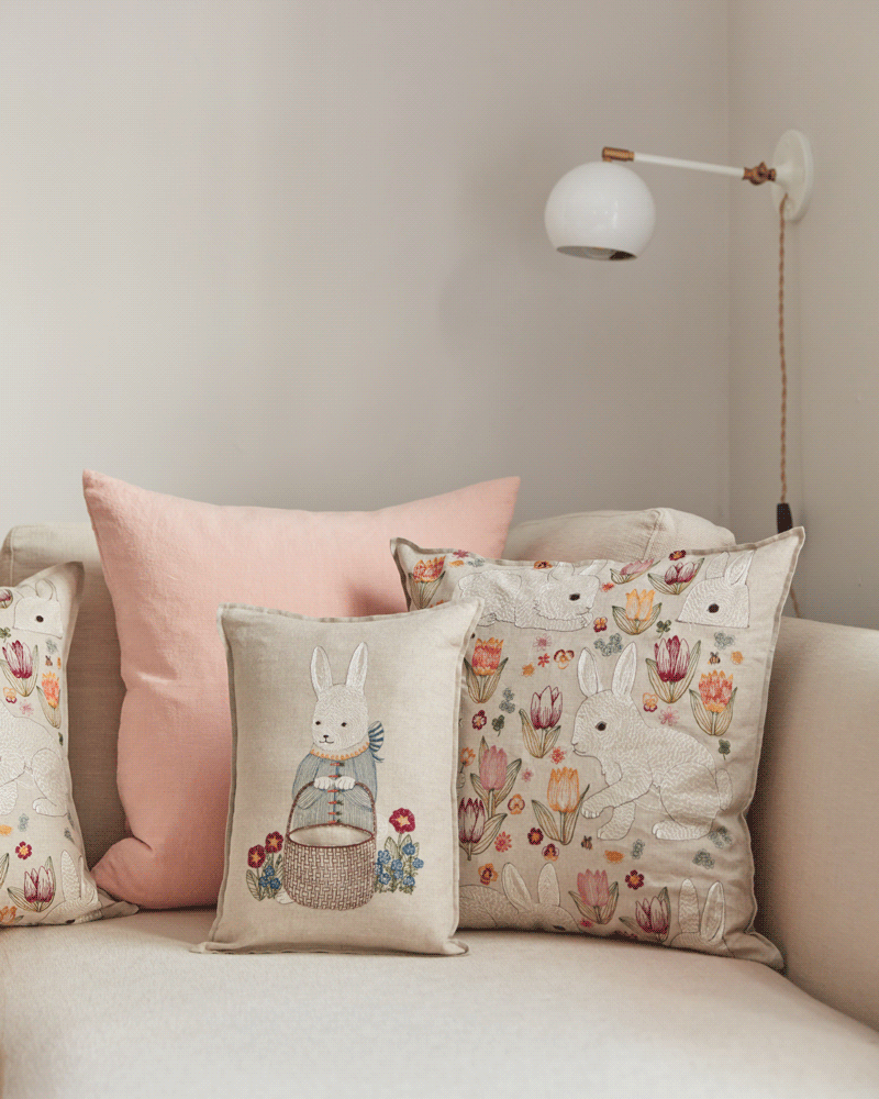 Easter Bunny Pocket Pillow with Insert