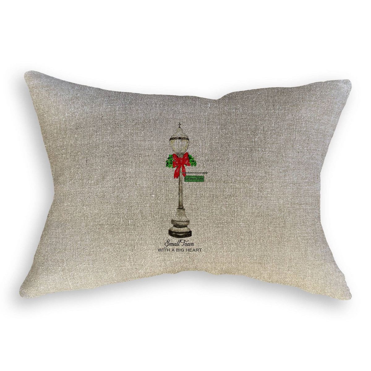 Hand Towel - Chargin Falls - Christmas Street Light - Natural
