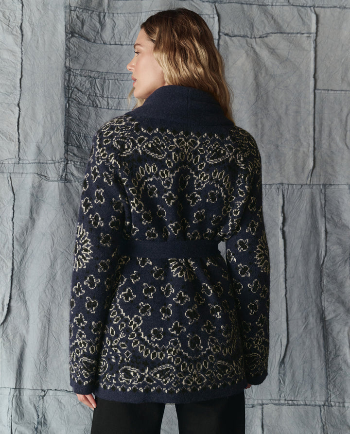 The Bandana Riding Cardigan - Navy