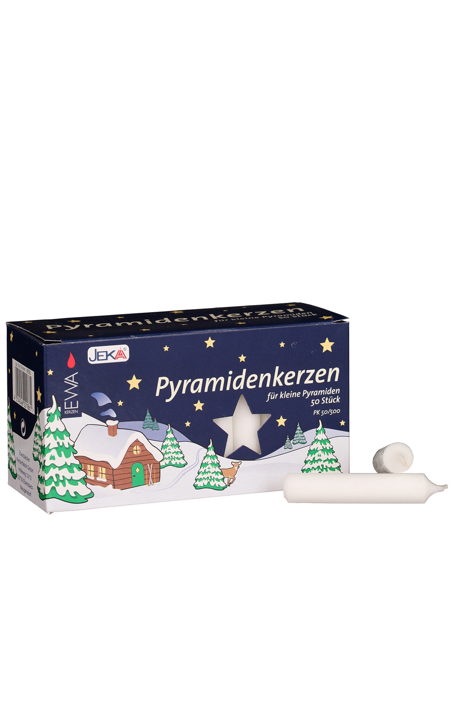 Candles for Holiday Pyramid - Box of 50 - Medium White