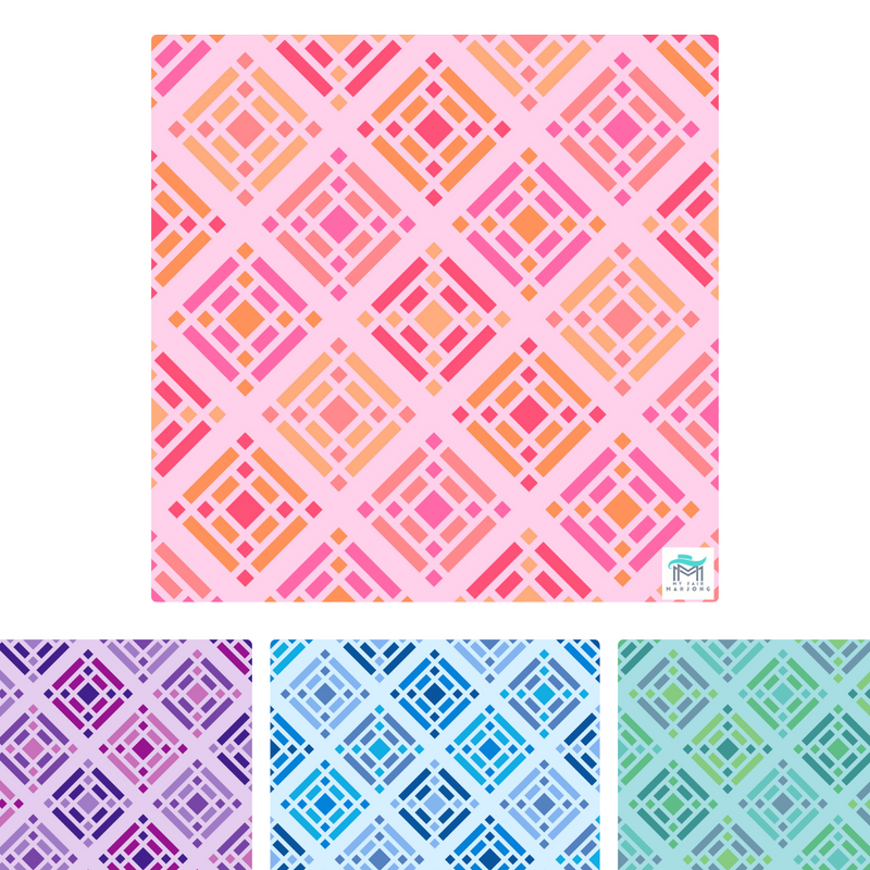 Mahjong Mat - 33" x 33"- Brightside Pink