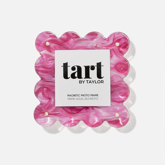 Mini Acrylic Picture Frame - Pink Marbled