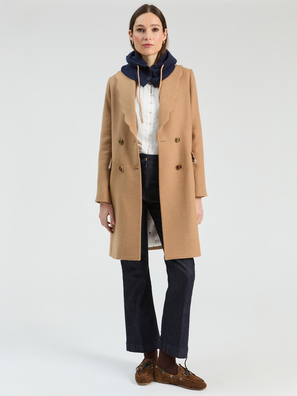 Camel Wool Coat -  Loretta