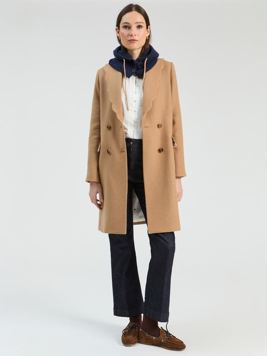 Camel Wool Coat -  Loretta