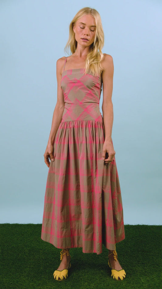 Newberry Dress - Day Glow Check