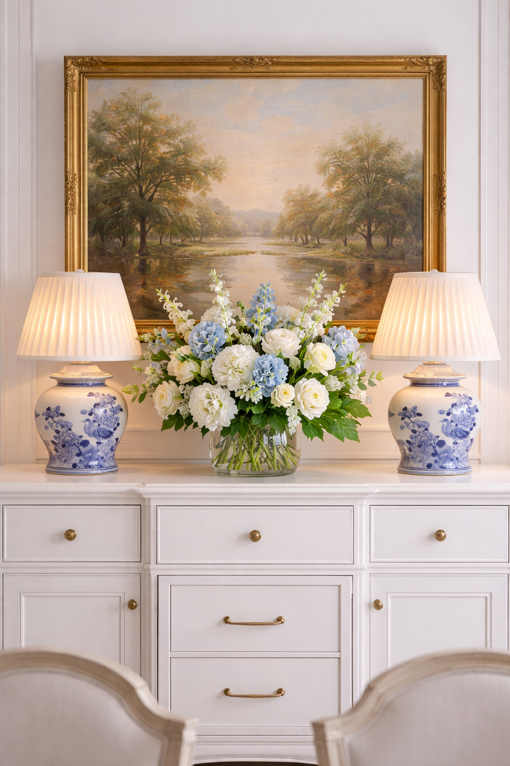 Blue Bird Porcelain Rechargeable Lamp
