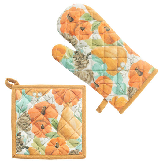 Harvest Cotton Oven Mitt & Pot Holder