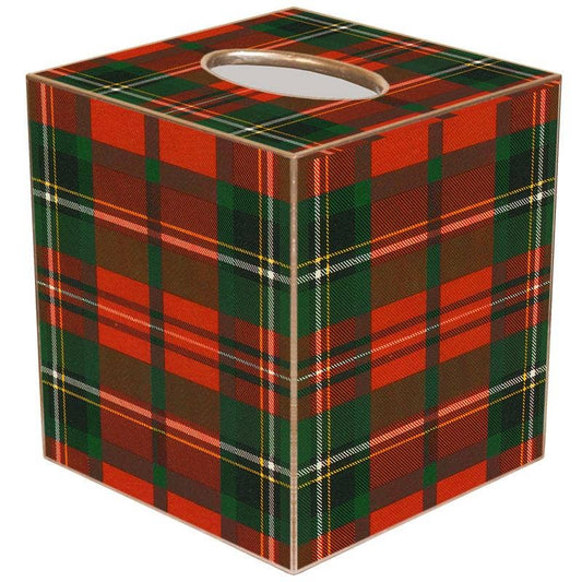 Tissue Box Cover - Red Plaid