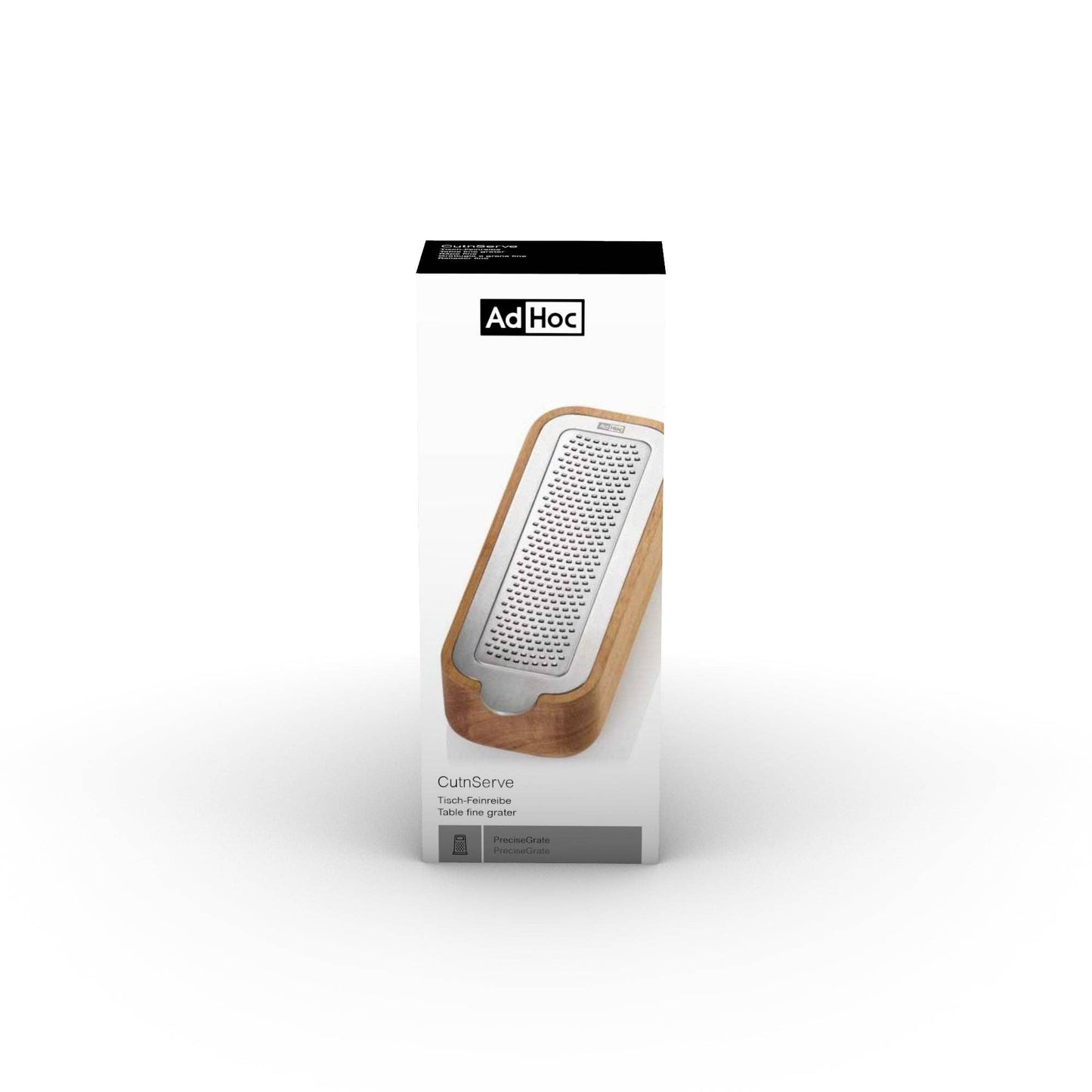 Rectangular Fine Grater with Wooden Bowl