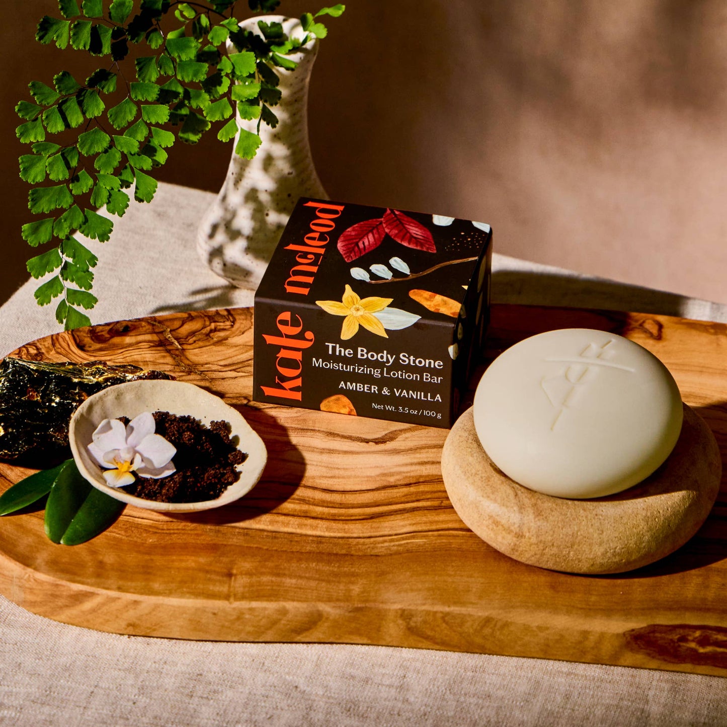 Deep Moisturizing Lotion Bar - Amber & Vanilla Body Stone
