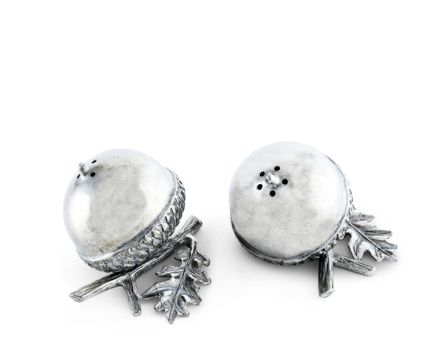 Pewter Salt & Pepper Set - Acorn Oak Leaf