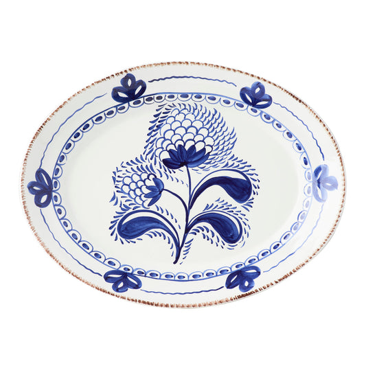 Casa Nuno Blue/White Oval Platter