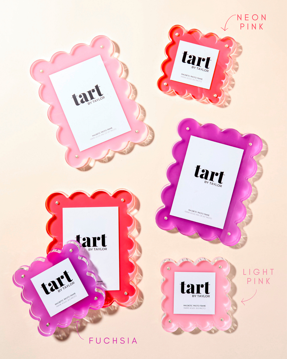 Mini Acrylic Picture Frame - Light Pink