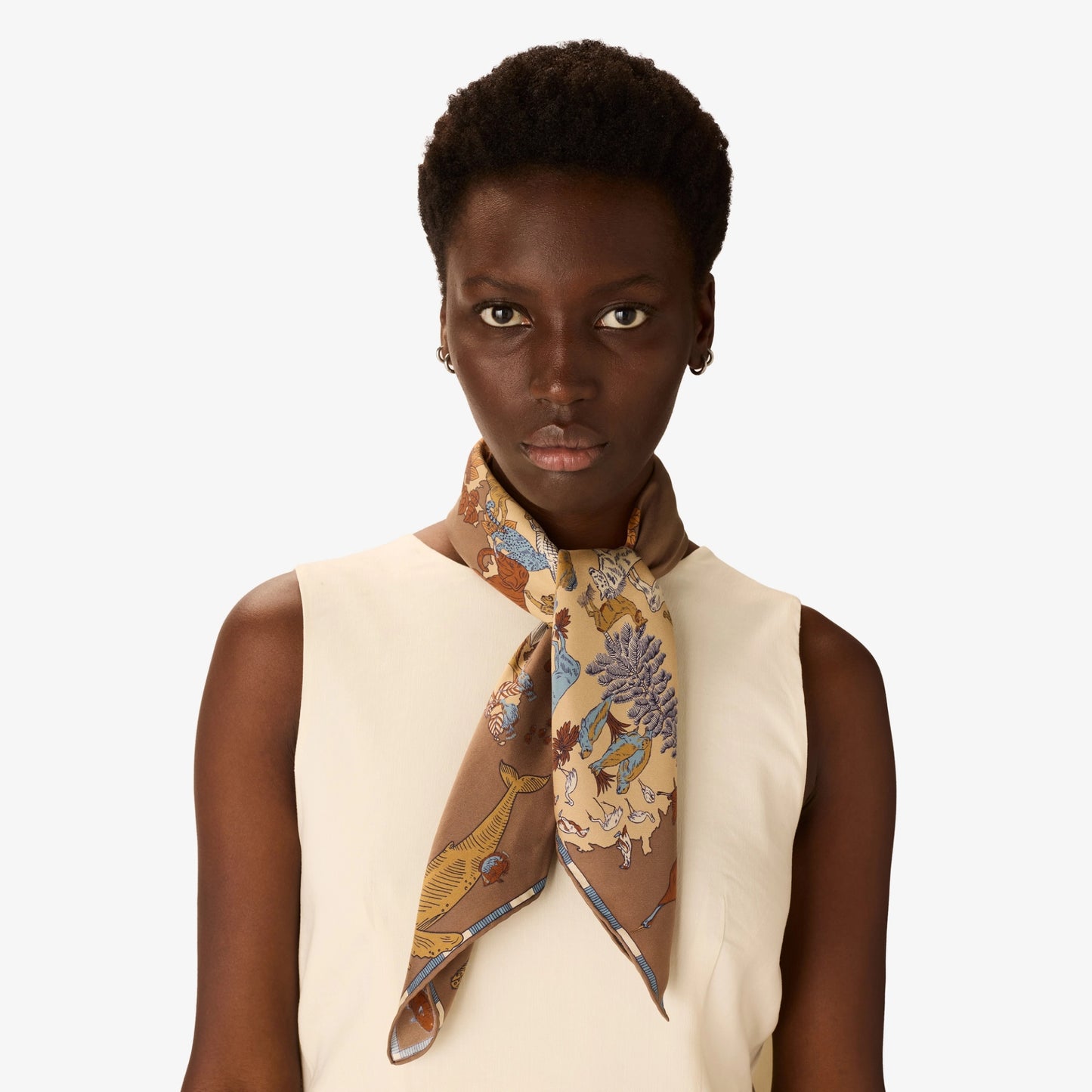 Square Scarf 70 - Atlas - Beige
