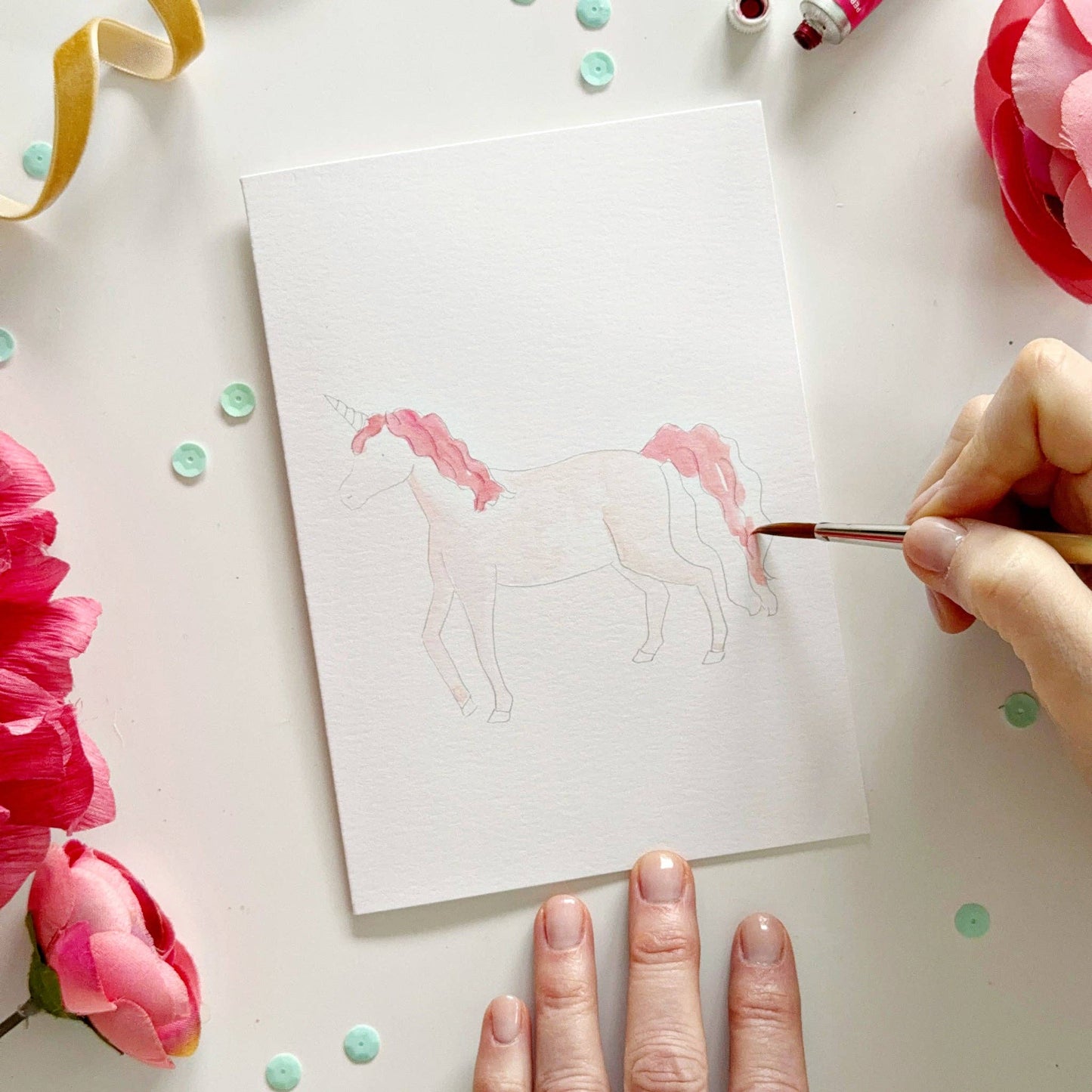 Set of 8 Paintable Notecards - Fairytale