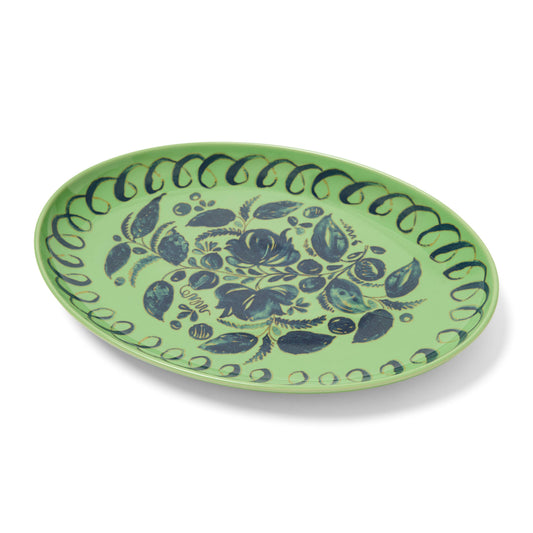 Amalfi Oval Tray Green/Blue - 15.7" x 11"