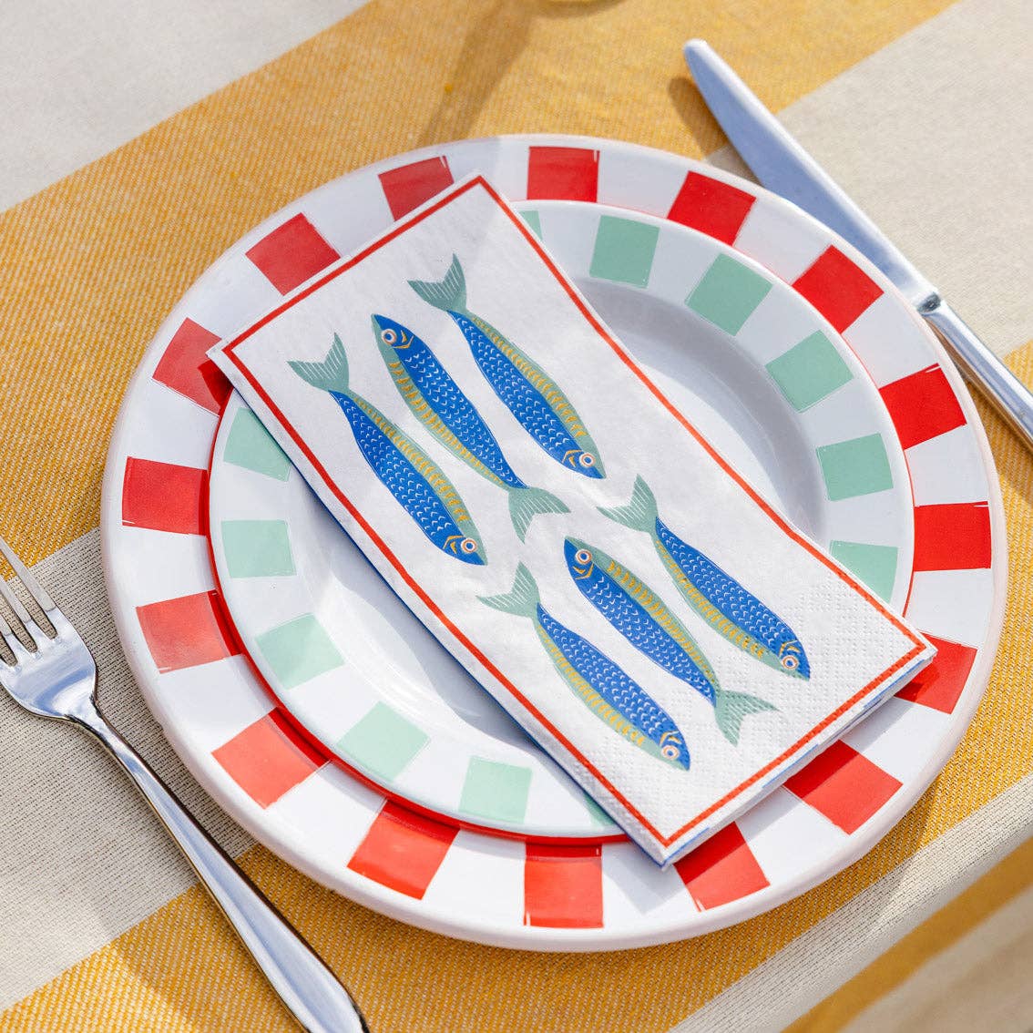 Lunch Paper Napkins - Fish - Pack of 16