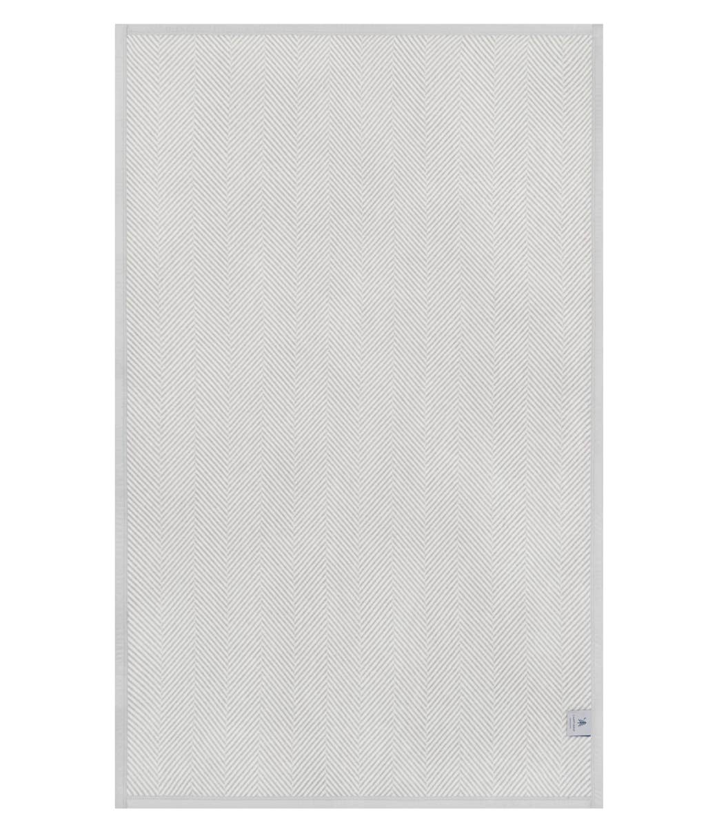 Harborview Herringbone Light Grey Blanket: Midi