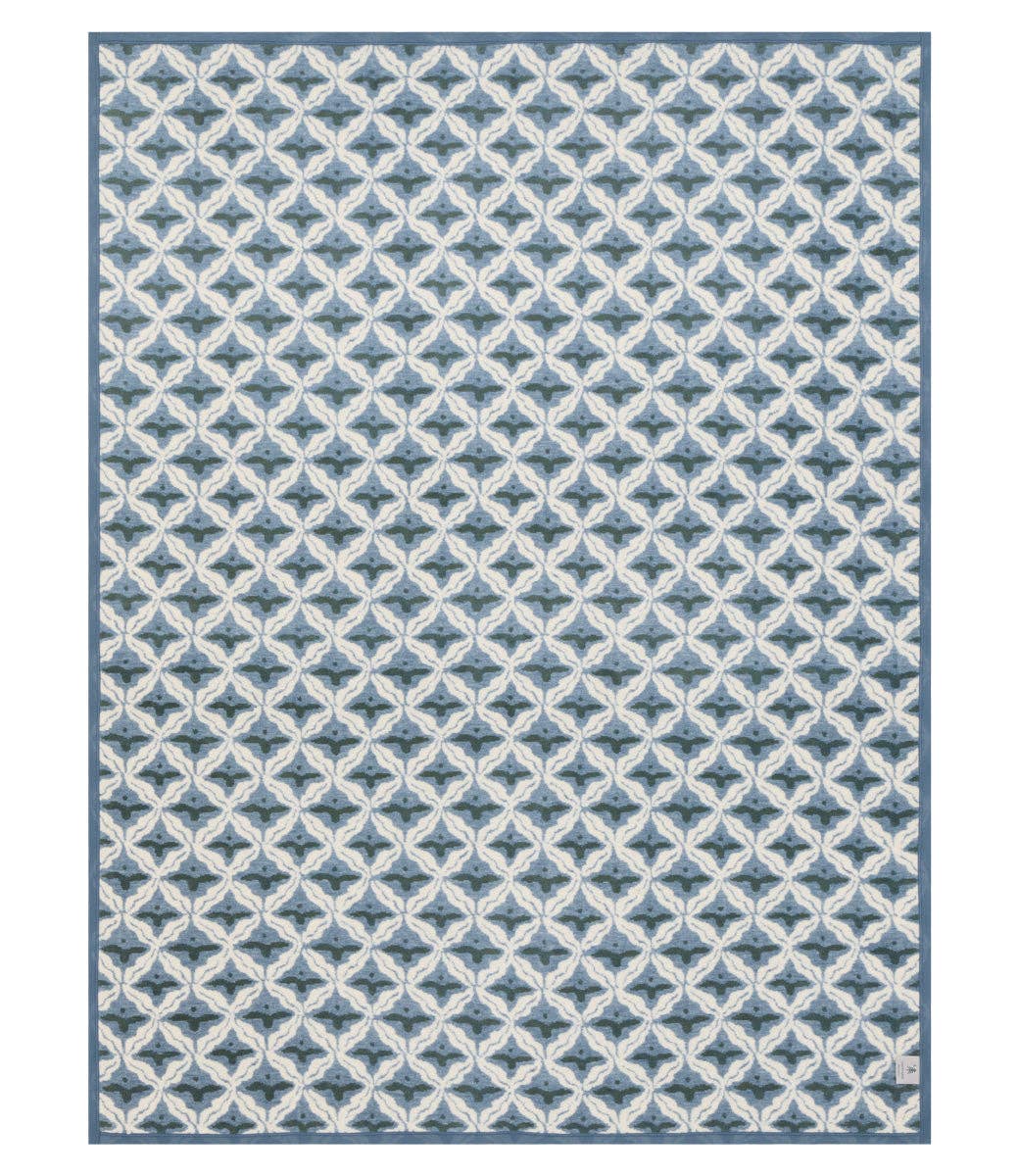 Samara Blue Cactus Blanket: Original