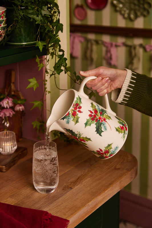 Botanic Garden Christmas Holly Bella Pitcher - Ivy