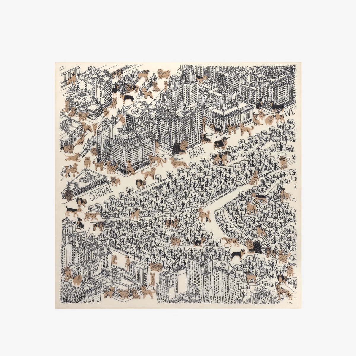 Square Scarf 100 - Central Park