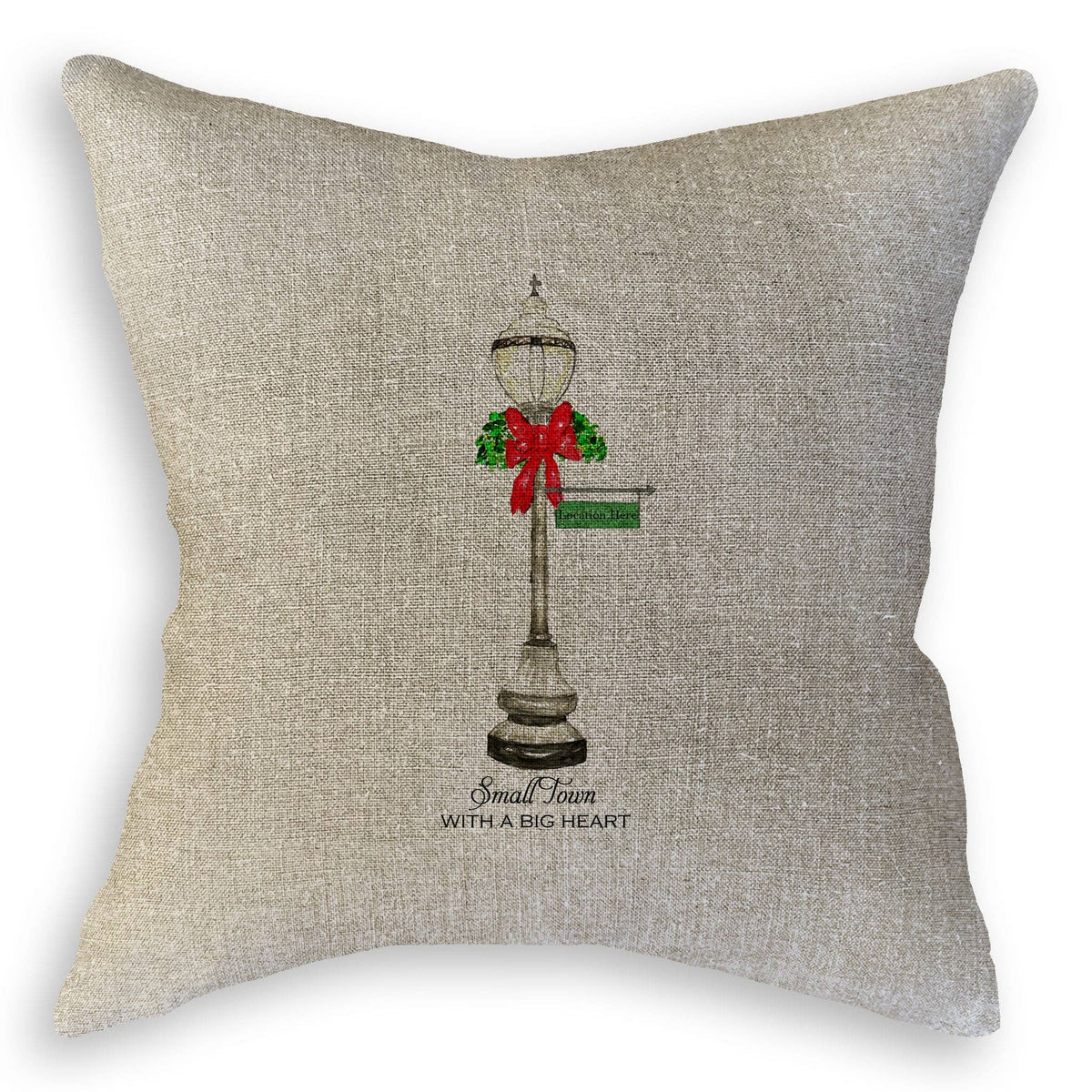 Hand Towel - Chargin Falls - Christmas Street Light - Natural