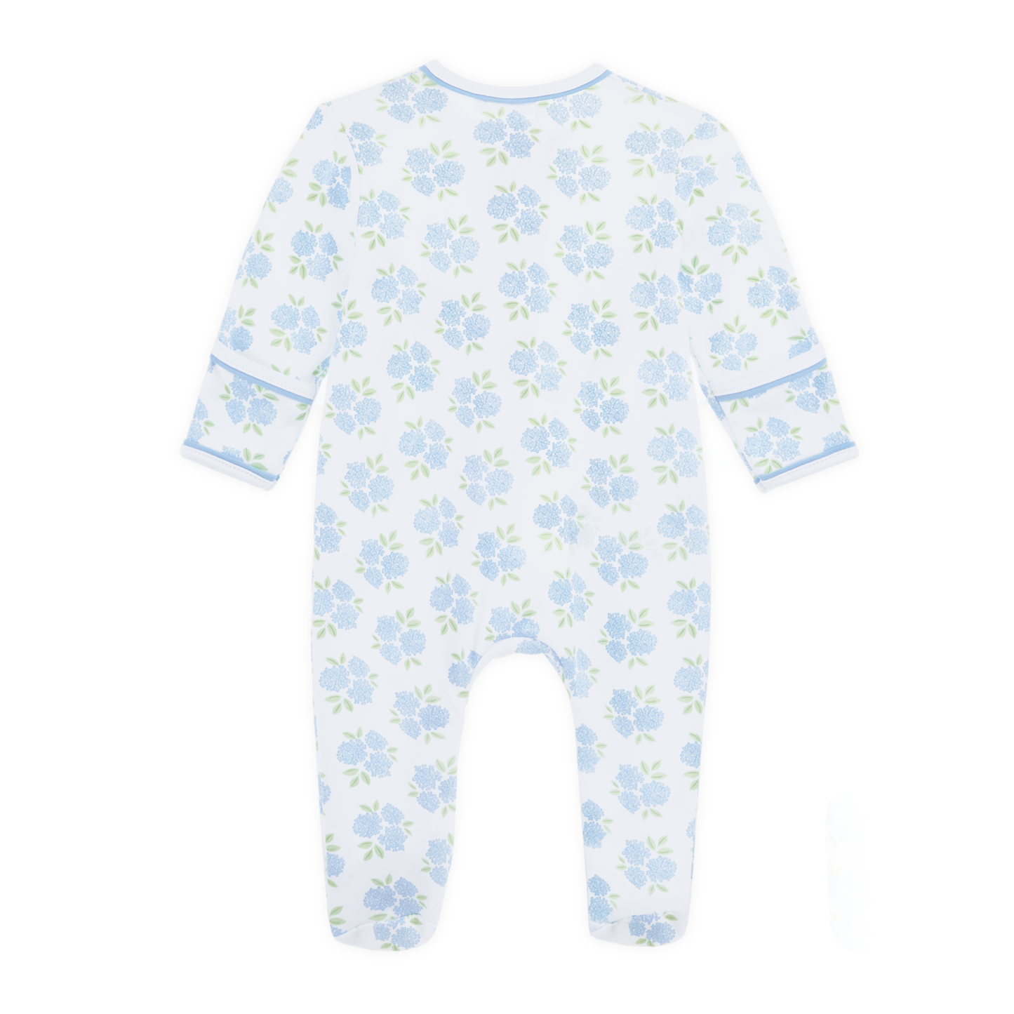 Dreamy Hydrangeas Print Zip Footie
