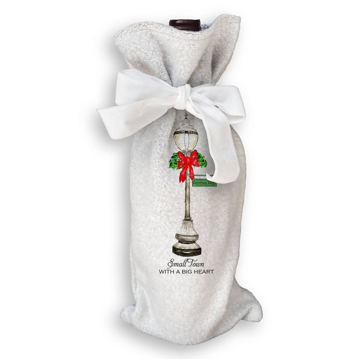 Hand Towel - Chargin Falls - Christmas Street Light - Natural