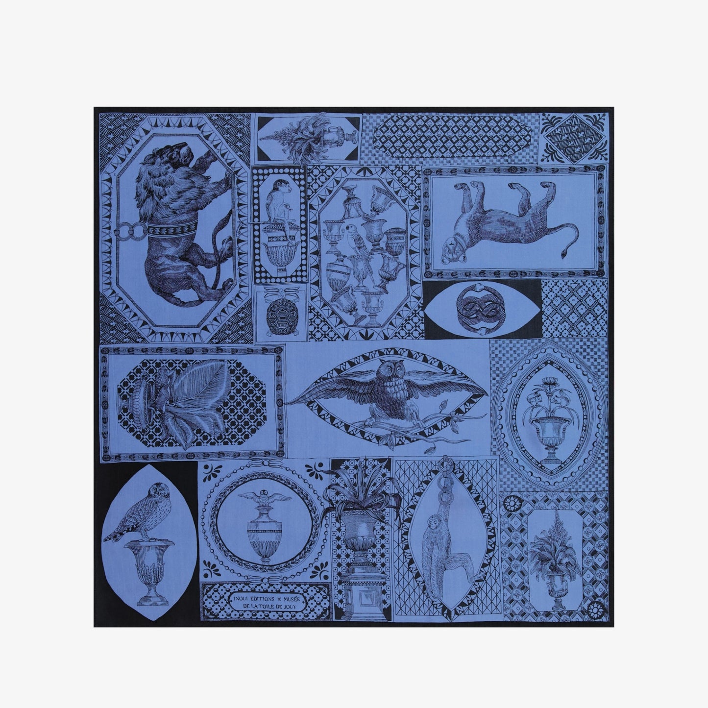 Square Scarf 65 - Barocco - Blue
