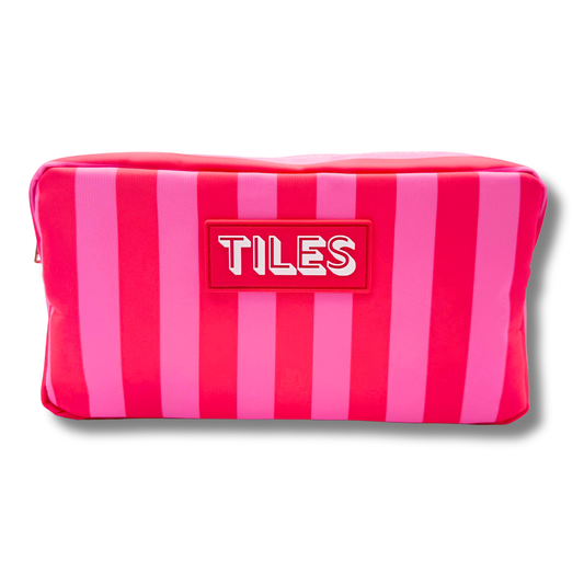 Premium Mahjong Tile Bag - Pink & Red