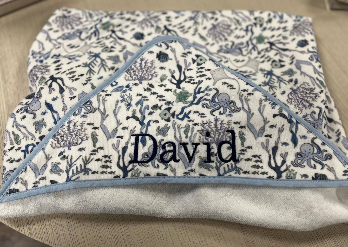 Hooded Bath Towel - Coral Reef