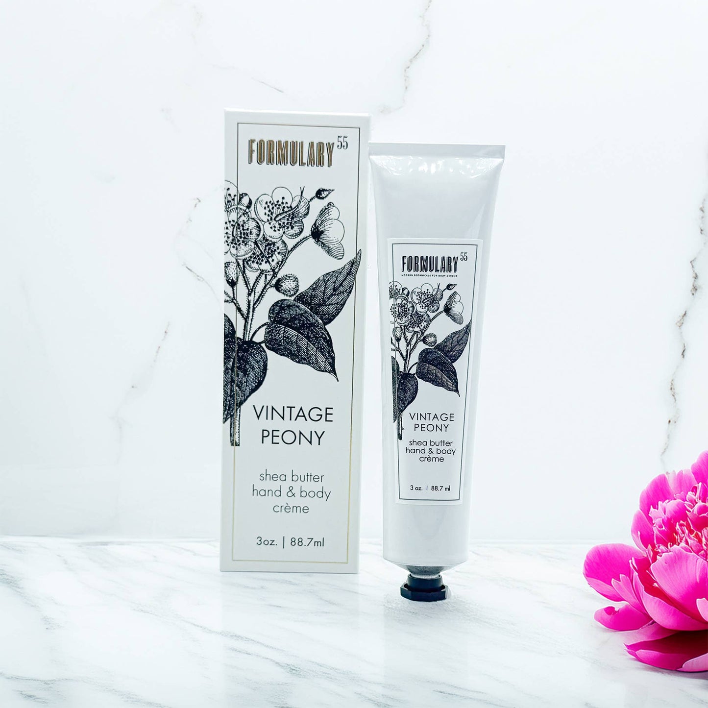 Shea Butter Hand & Body Creme Tube - Vintage Peony