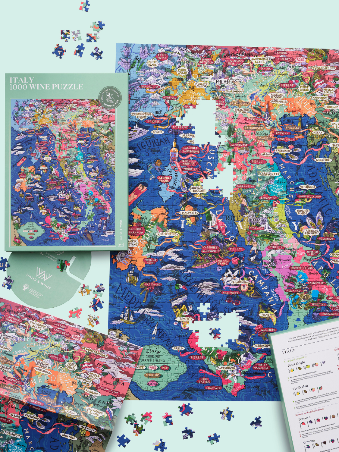 1000 Piece Puzzle - Italy Wine