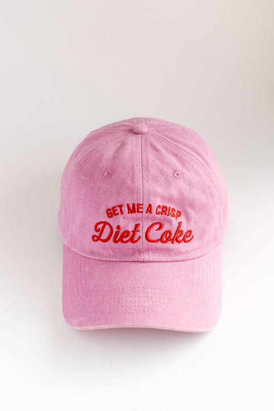 Get Me A Crisp Diet Coke - Baseball Hat - Pink