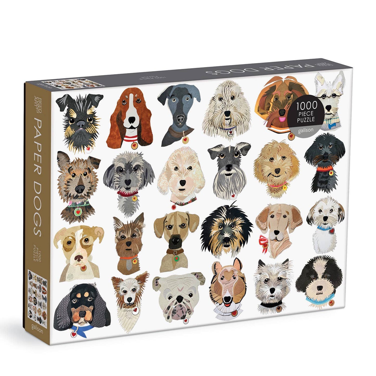 1000 Piece Puzzle - Paper Dogs