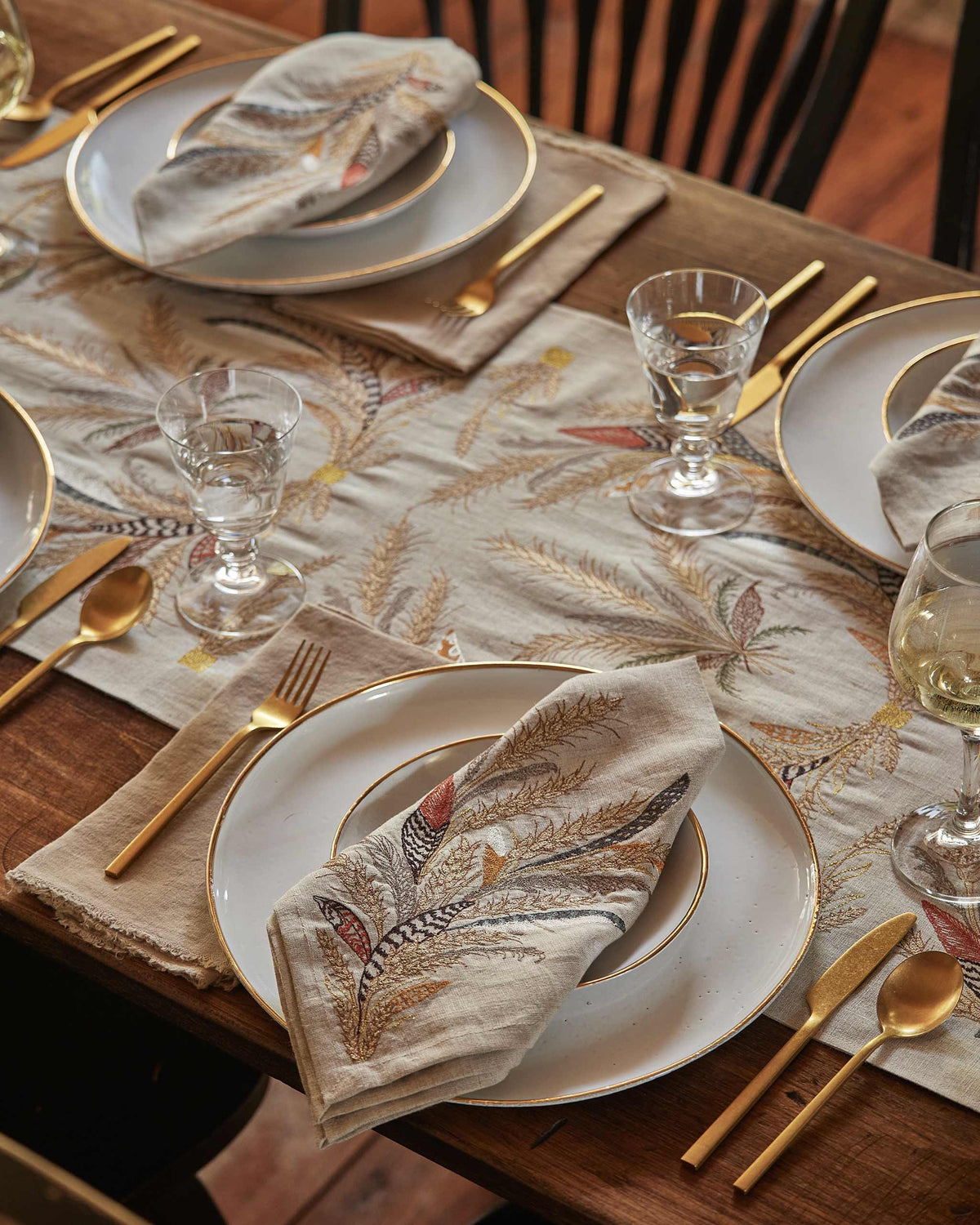 Wheat Harvest Table Runner: 76" × 18"