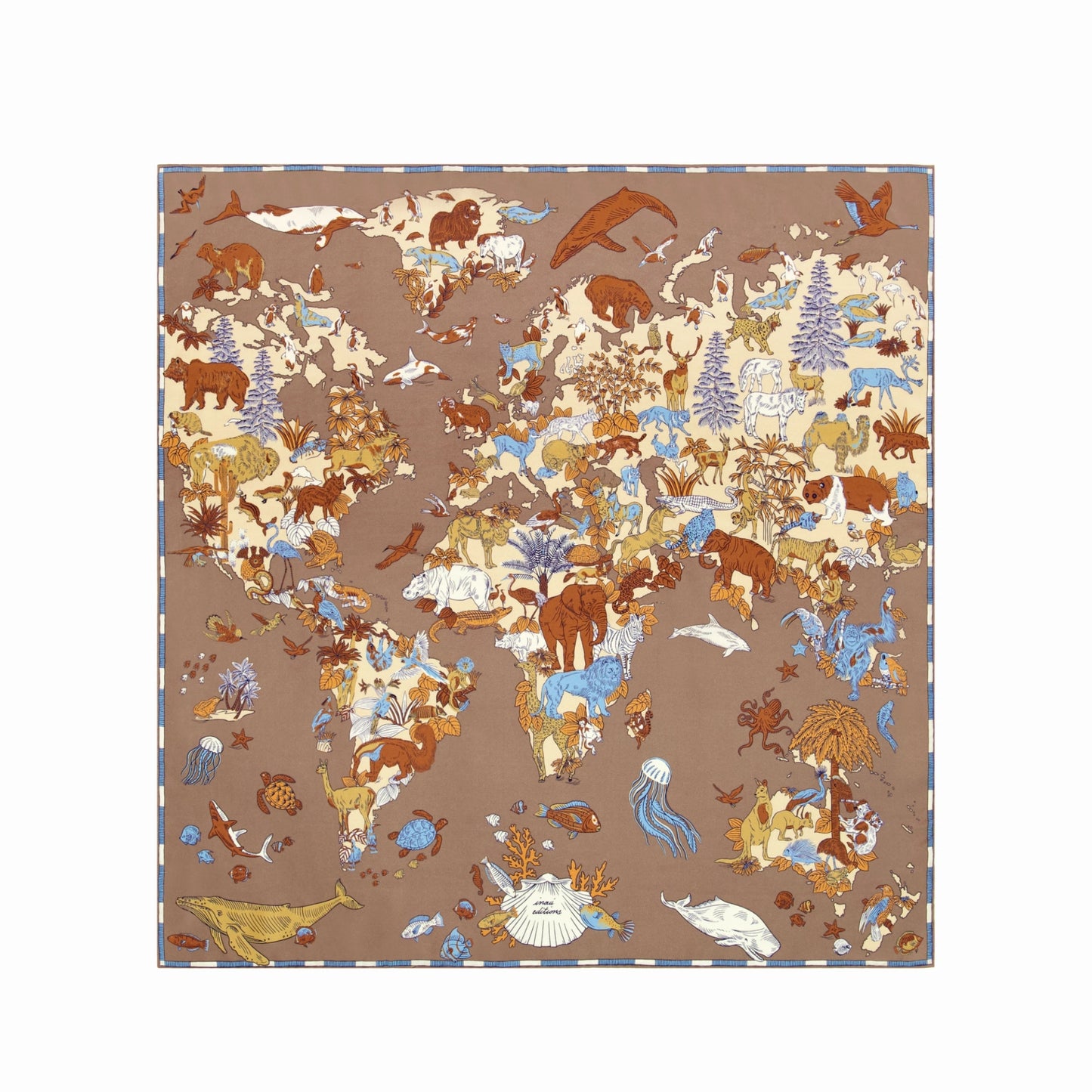 Square Scarf 70 - Atlas - Beige