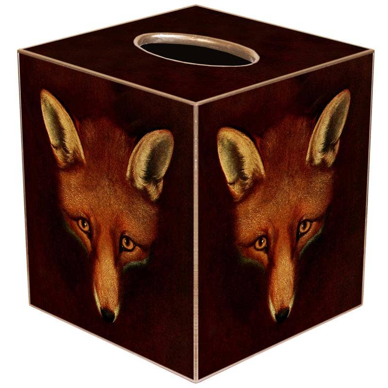 Tissue Box Cover -Fox Mask - Paper Mache