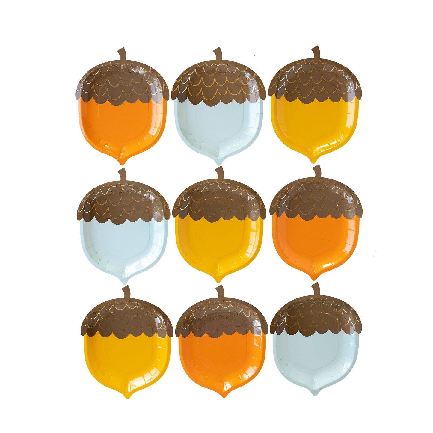 Harvest Acorn Shaped Paper Plate Set